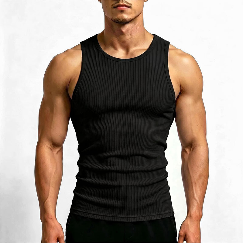 Camiseta sin Mangas Deportiva para Hombre de Poliéster, Secado Rápido, Alta Elasticidad, para Gimnasio image 8