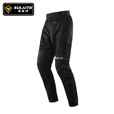 Motorcycle Summer Riding Pants for Men and Women, Breathable Anti-Fall Motorcycle Warm Pants, Outdoor Riding Pants with Protective Gear, Anti-Fall Pants (Motorcycle Safety Supplies) - summer-black-mesh-breathabledrop-resistantwith-ce-protective-gear-s