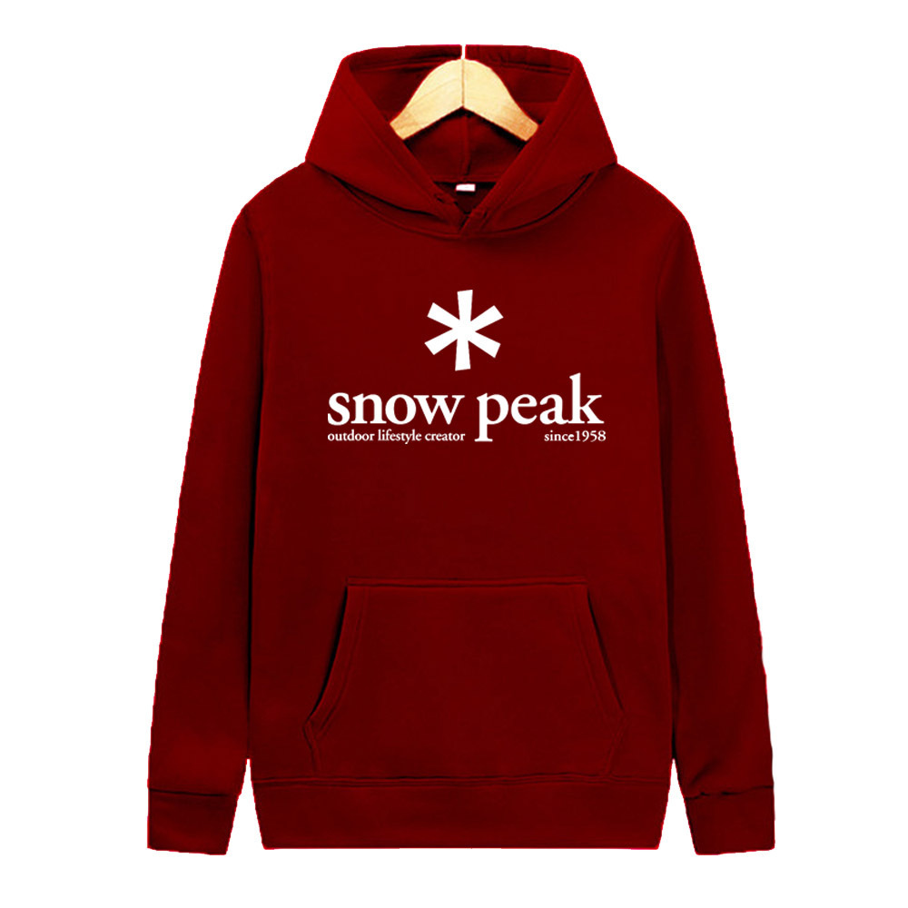 Snowflake pattern "snowpeak" carta print drawstring hooded