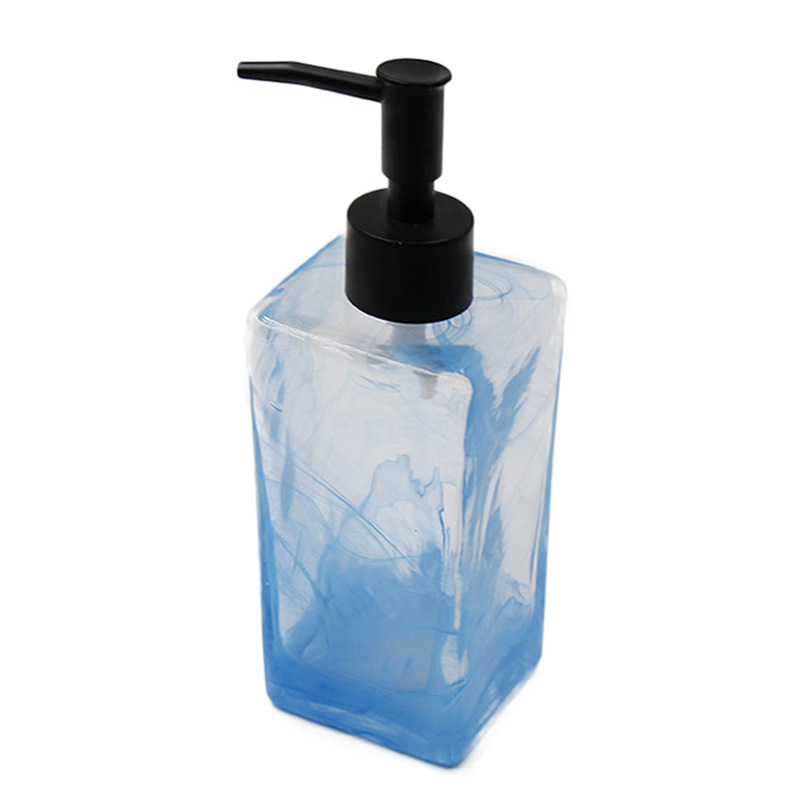 跨境出口云彩方形玻璃洗手液瓶生产源头工厂