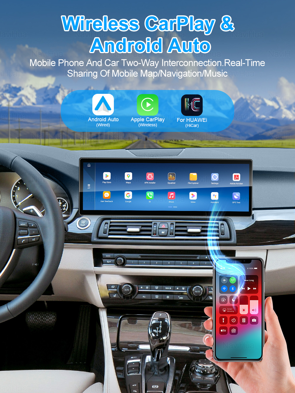 Suitable for Bmw 567 Series X1X5X6 Series 14.9inch Android Central Control Car Navigation All-In-One Machine 360 Functions