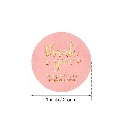 Cross-border wholesale, thank you for supporting my small business gold foil sticker transparent self-adhesive thank you sealing sticker