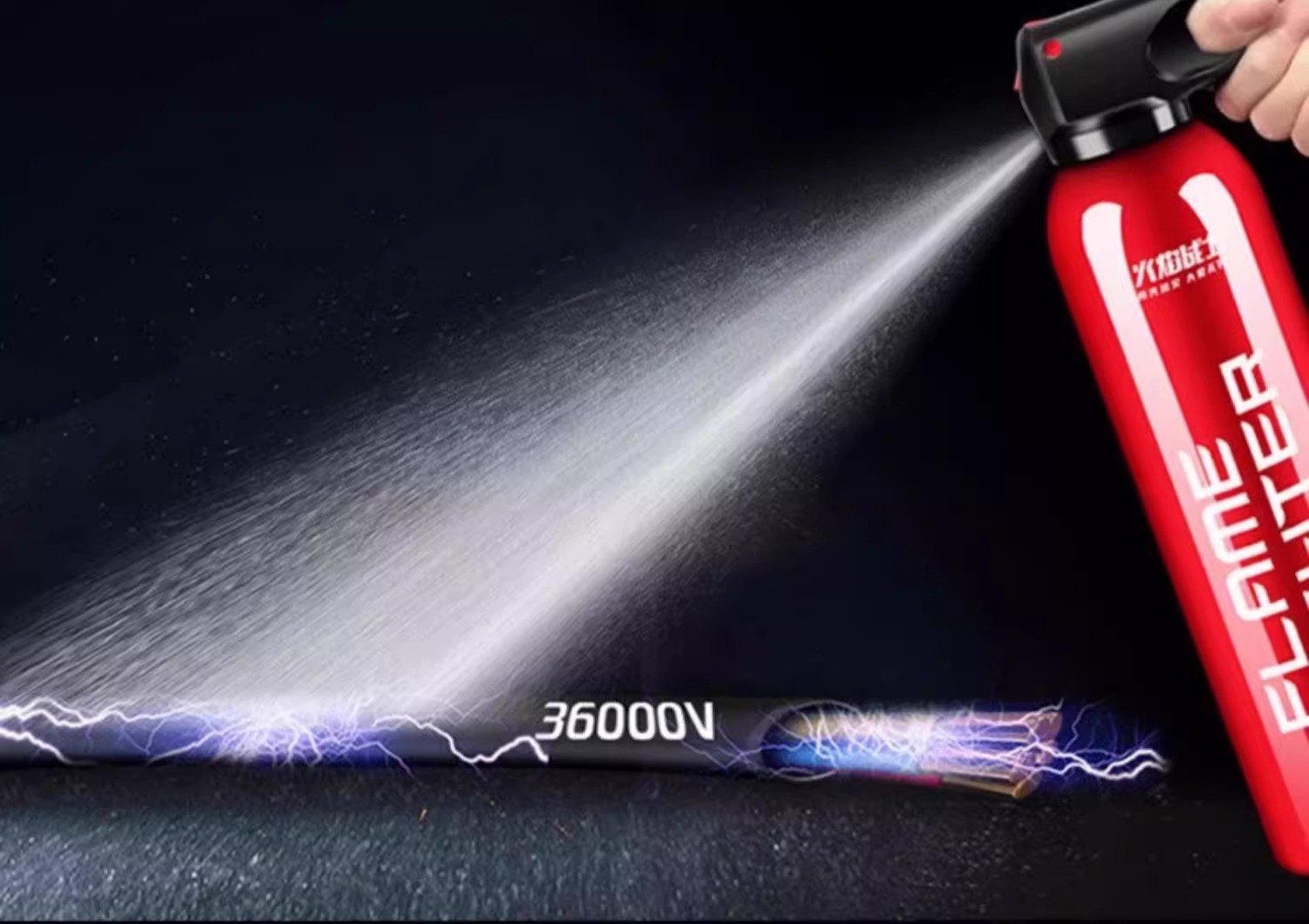 Flame Warrior Car Fire Extinguisher Car Life Saving Car Emergency Equipment Annual Examination Three-piece Triangle Warning Board Rescue