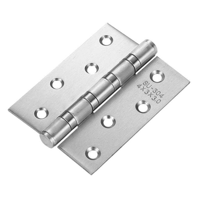 Bisagra plana de acero inoxidable de 4 pulgadas de bisagra puerta de madera de hojas sueltas de bronce engrosada bisagra plegable bisagra de silencio al por mayor