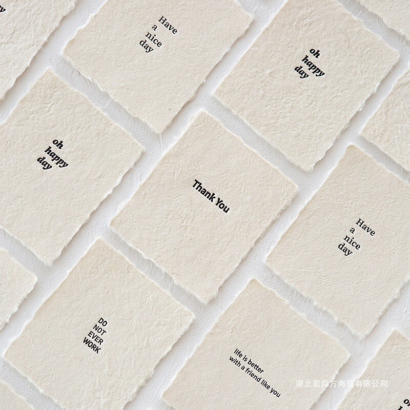 Minimalist Style Artistic English-Style Cards with Rough Edges, Nail Art, Jewelry, Photography Props, Background Decorations, and Ornaments Available for Wholesale
