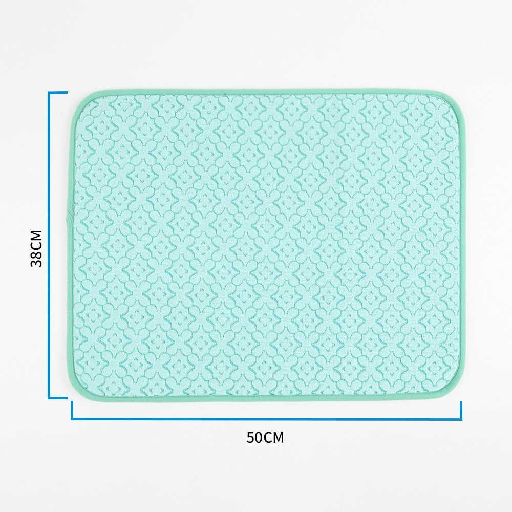 Fabricante tejido de trama jacquard microfibra engrosamiento esponja mantel personal cocina drenado mantel absorbente almohadilla de aislamiento térmico