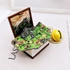 Three dimensional magic keychain, castle, space dinosaur, pendant, in 3d format