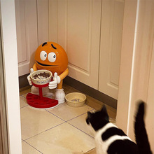 M豆摆件猫碗增高架猫食盆陶瓷不易打翻保护颈椎可拆卸宠物用品