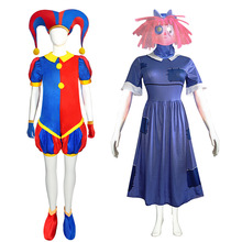 万圣节神奇数字马戏团cosplay连体Pomni角色扮演帕姆尼小丑cos服