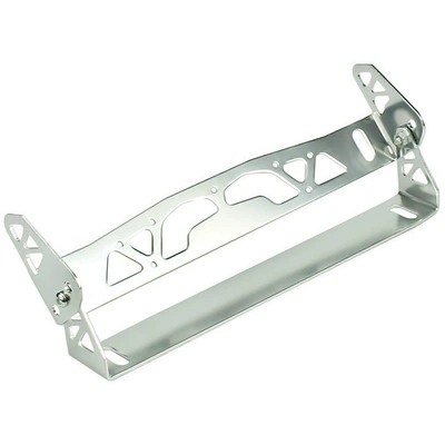 Car Aluminum Alloy License Plate Bracket Modified Rotation Angle Racing Adjustable License Plate Frame Foreign Trade Hot Selling License Plate Frame (License plate holder/license plate holder) - silver