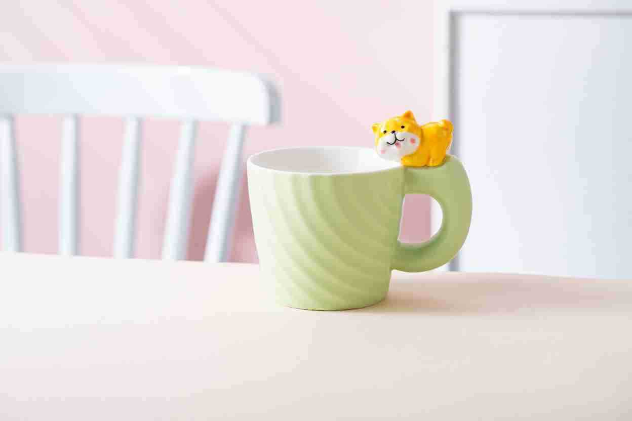 Taza de Cerámica Cachorro, Diseño Exclusivo, Gran Capacidad, para Hogar u Oficina