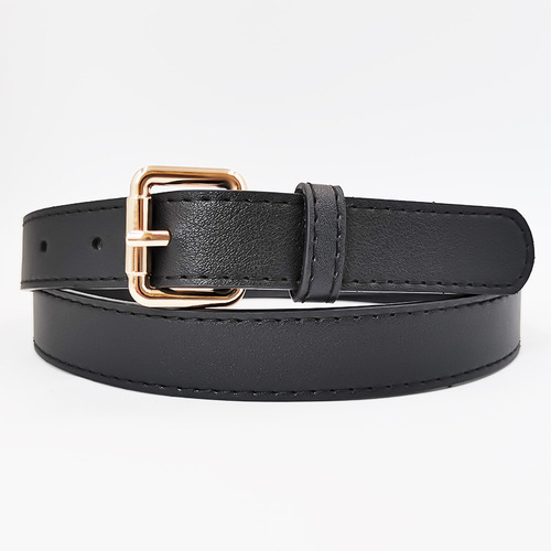 Factory Wholesale New Simple Women's Belt Korean Style Versatile PU Pin Buckle Belt Fashion Trendy Jeans Belt