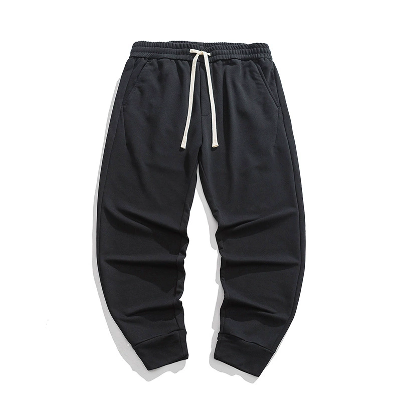 Japanese knitted retro casual trousers, drawstring, oversize