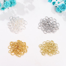 18K铜镀真金手链项链收尾活口连接配件 包金保色椭圆开口圈连接环