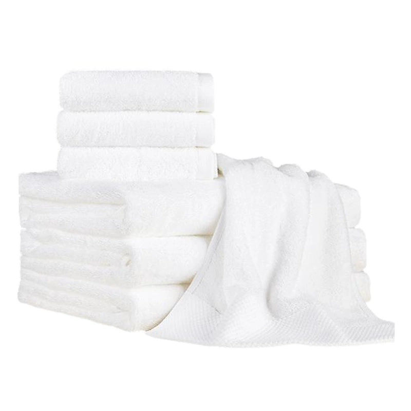 Вышитый логотип Ванна салон красоты гостиничное полотенце увеличенное толстое хлопковое спиральное белое Подарочное банное полотенце отеля
