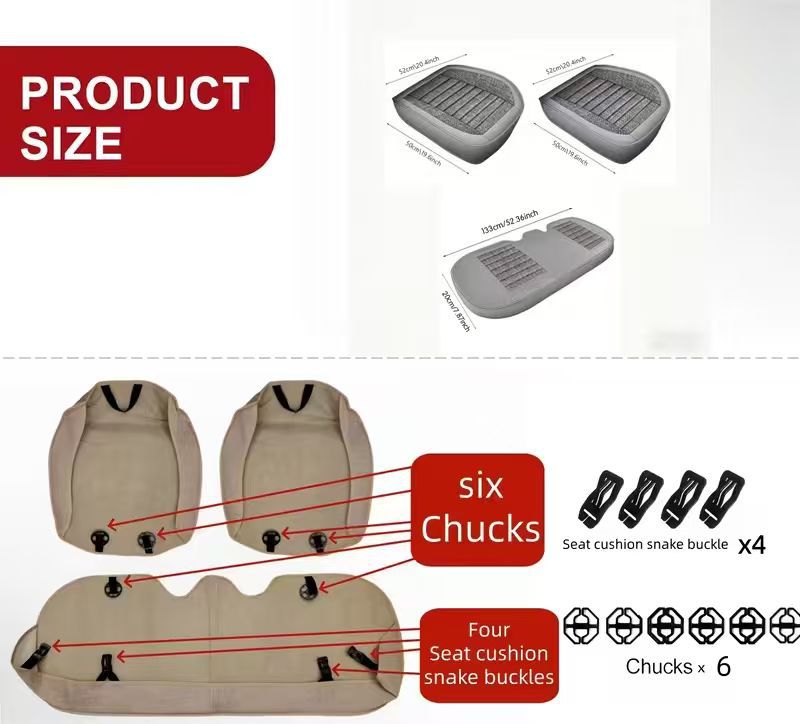 New Linen Backless Breathable Full-Coverage Single-Piece Seat Cover Suitable for All Seasons Car Interior Seat Protector