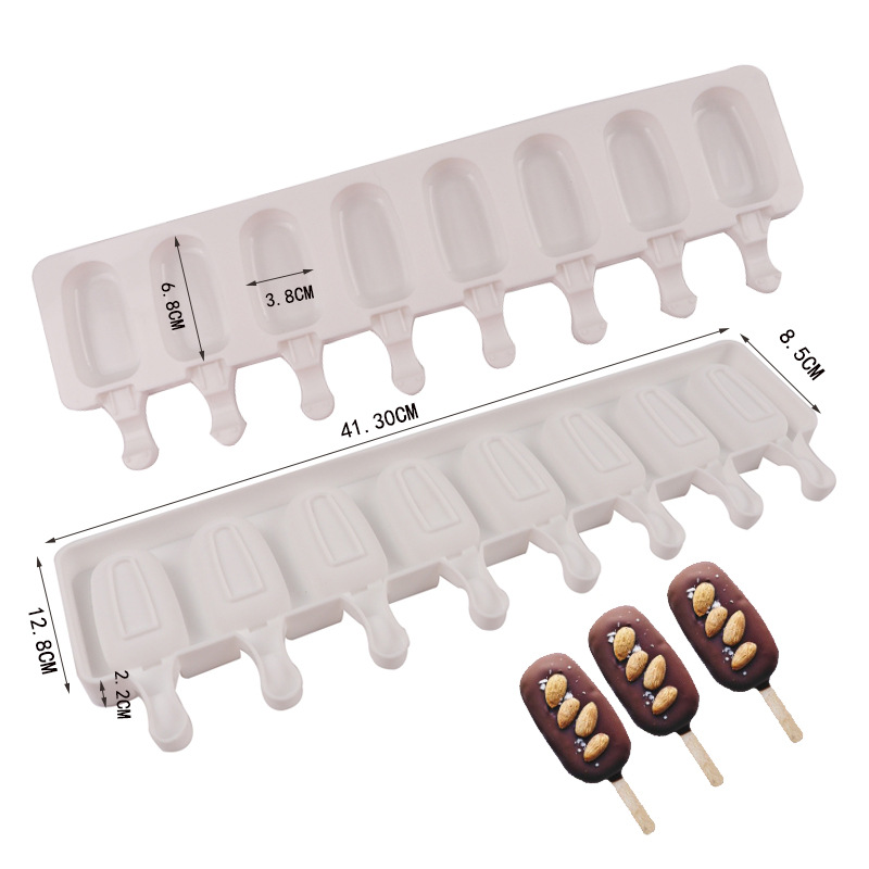 Tiktok de verano helado hecho en casa molde de paleta de helado pudín ovalado helado