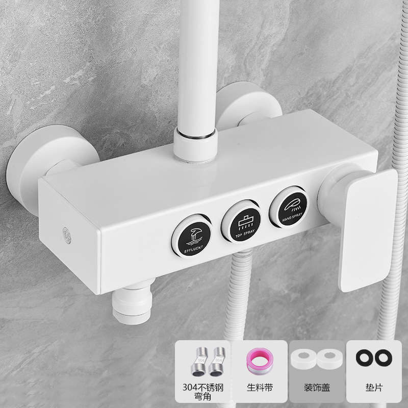 Válvula de mezcla de temperatura constante de acero inoxidable baño interruptor de agua caliente y fría accesorios de ducha grifo universal cuerpo