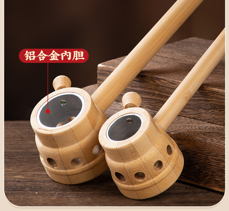 Bian Stone Handheld Moxibustion Box Portable Bamboo Moxa Warmer with 4cm Moxa Sticks for Home Wellness quality and texture