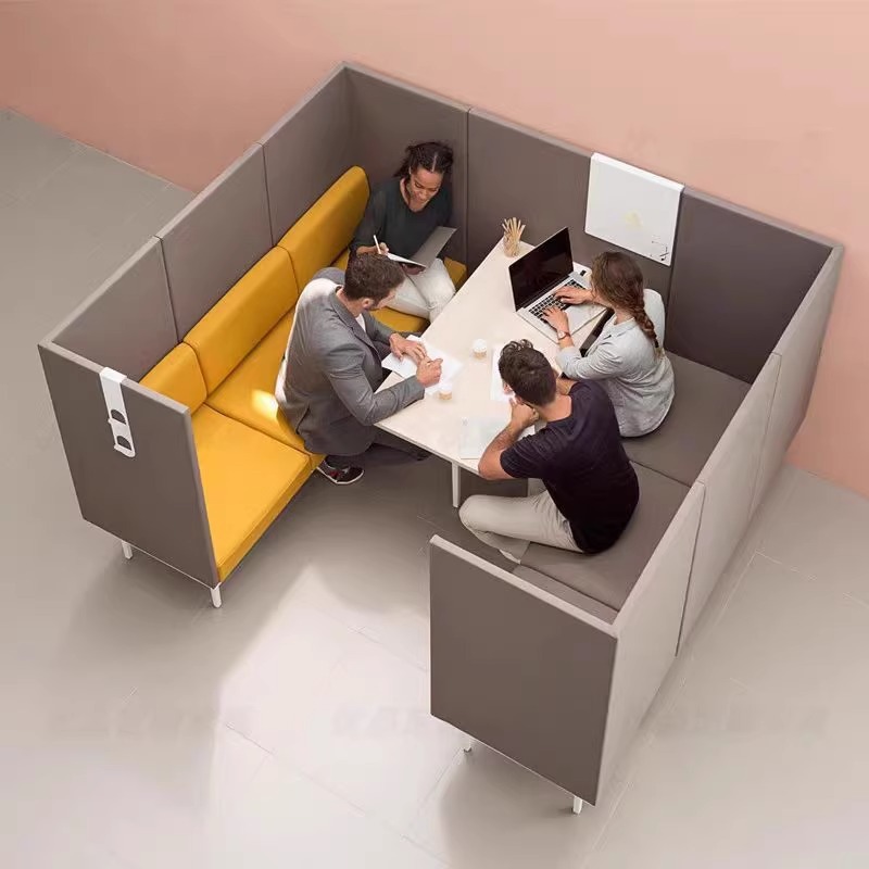 Modern Business High-Back Sofa Chair Combination Reception Designer University Leisure Area Company Partition Negotiation High Sofa