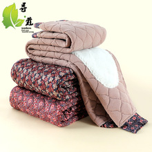 中老年人女冬季羊羔绒裤子加绒加厚奶奶妈妈冬装大码保暖女裤