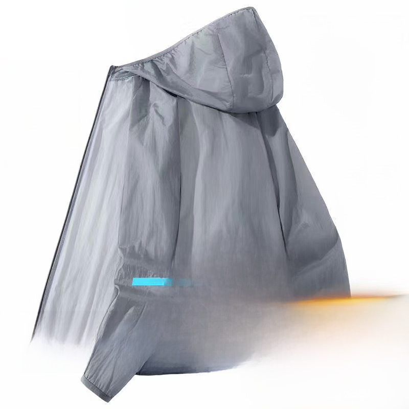 Sunscreen clothing men's summer breathable ice silk quick-drying thin skin clothing men's fishing suit jacket outdoor cardigan coat 