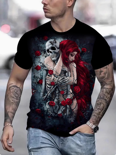 クロスボーダー迷彩スポーツ半袖Ape International共同ブランドファッションラウンドネック通気性3DプリントTシャツ卸売|undefined