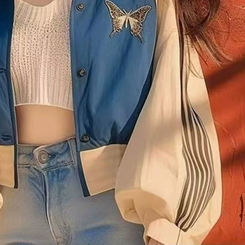 Short thin autumn jacket, western style, loose fit