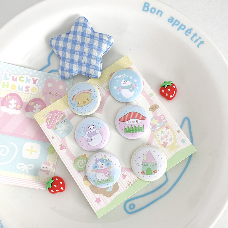 オリジナルかわいい昔ながらのミニバーチャーかわいい漫画ハンドブック装飾バーチャー 25 ミリメートルバッジピンかわいい|undefined