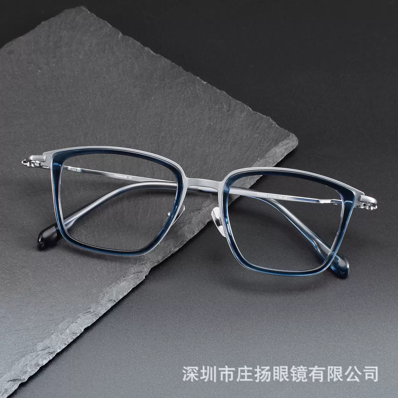 新款大尺寸方框眼镜男设计师款SH0055大脸加宽超轻纯钛板材眼镜架