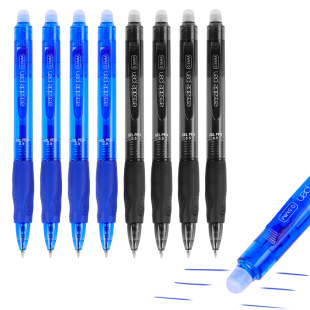 Foreign Trade Press Erasable Pen Bullet Side Press Gel Pen Easy to Erase Black Pen Large Capacity Ink Pen