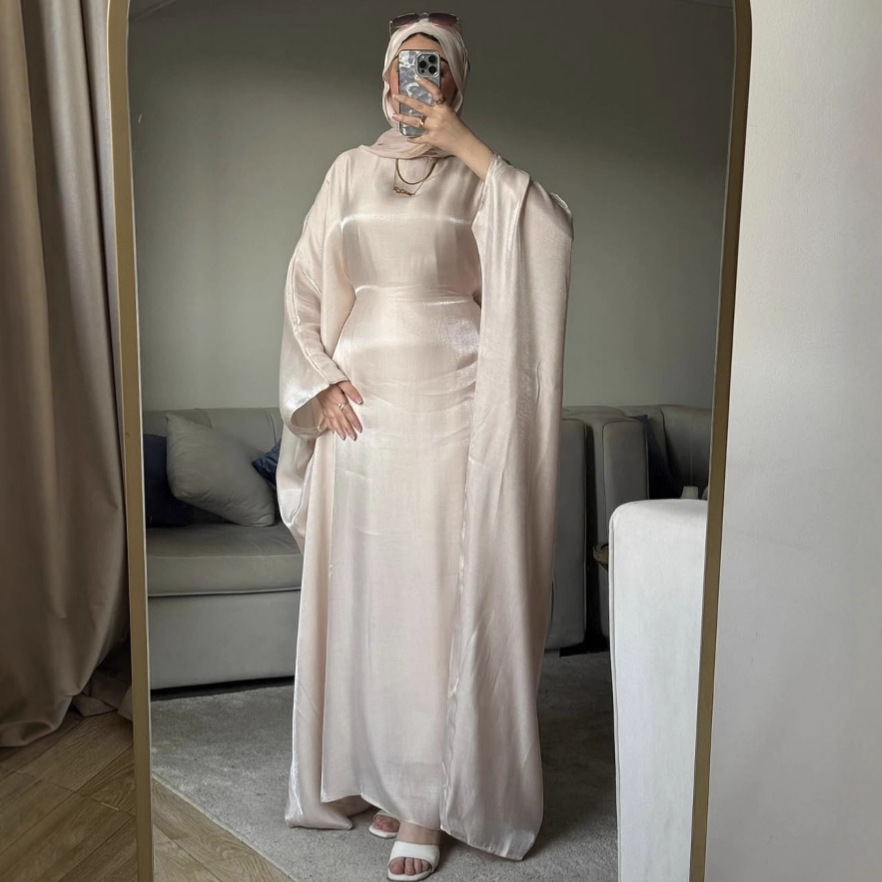 MQ197M Middle East Dubai Fashion Modest Lace-Up Waist Dress For Women Southeast Asian Malay Robe Abaya_ecoleips.com