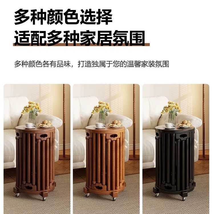 六合一实木凳子可叠放移动带滑轮叠叠凳家用现代简约叠放组合凳|undefined