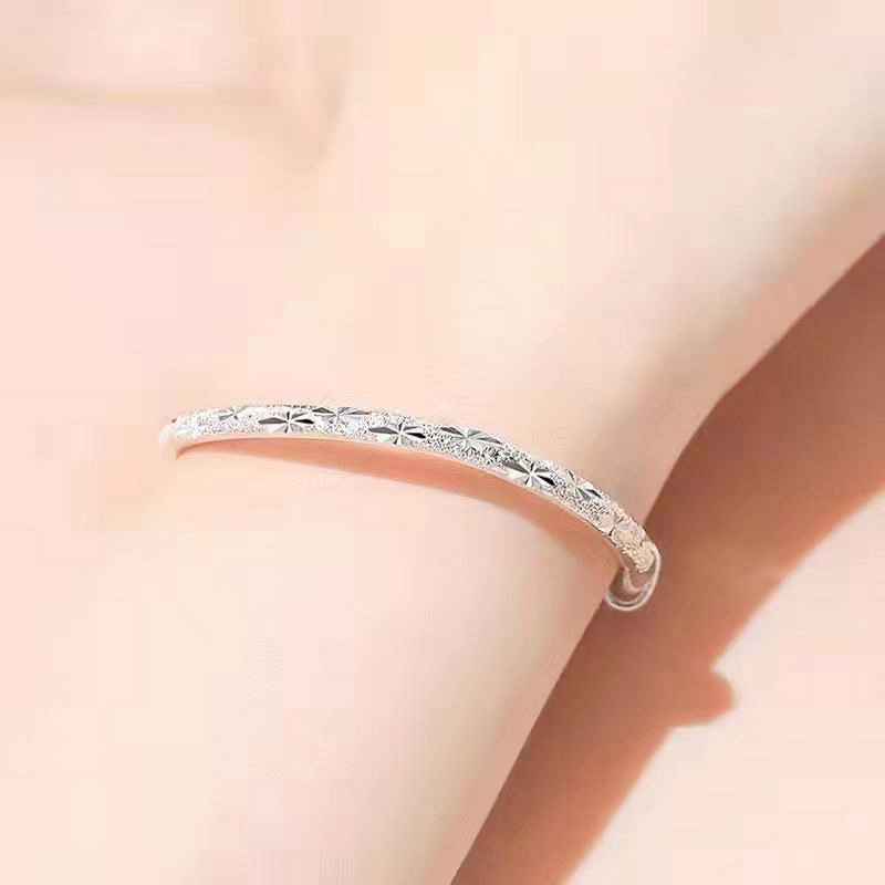 Gypsophila Silver Bracelet for Women, Silver-Plated Solid Push-Pull Style Pure Silver Bracelet, Birthday Gift, 2025 New Model