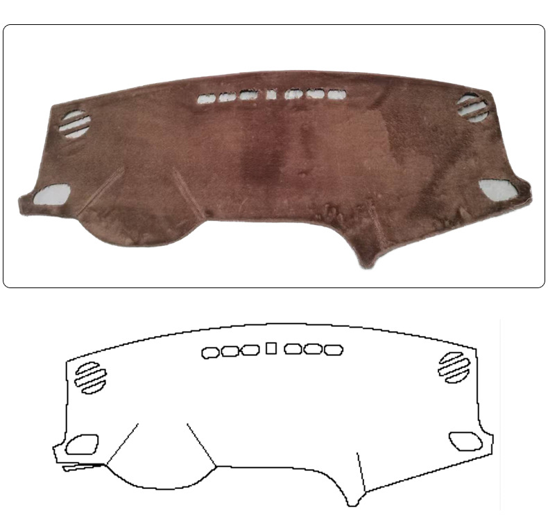 Cross-Border Foreign Trade Manufacturer Direct Sales Car Dashboard Light-Proof Mat Left-Hand Drive Right-Hand Drive Car Sun Protection and Heat Insulation Protective Mat