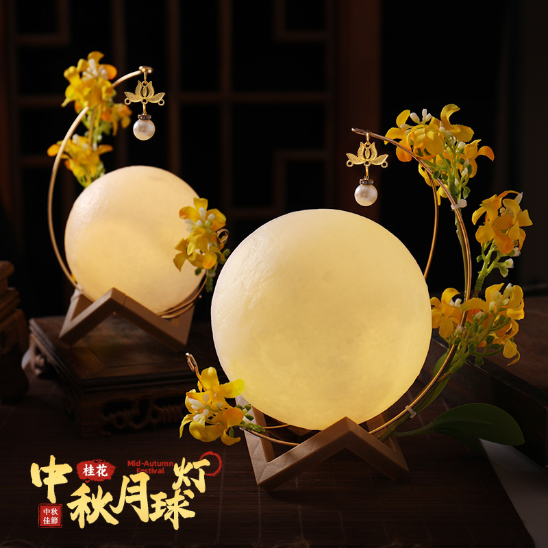 Mid-Autumn Festival Moon Lamp Ornaments Handmade DIY Material Package Kidsren's Satchel Lantern Pendant Creative Lamp Decoration