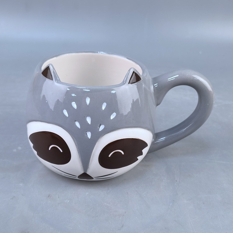 Taza de Leche de Cerámica de Perezoso Resistente a Altas Temperaturas con Mango para Oficina