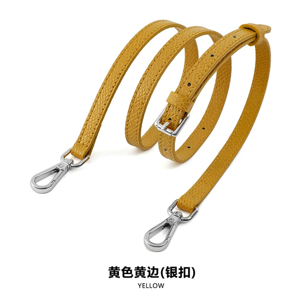Leather yellow straps, 95cm, 115cm