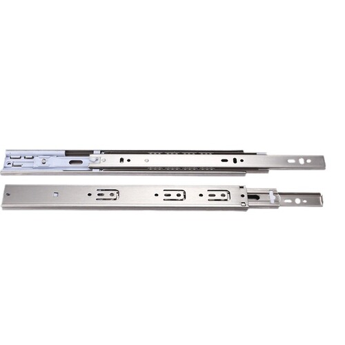 Sliding Rail 304 Stainless Steel Track Drawer Damping Silent Thickened Wardrobe Three-Section Rail 45 Width Cabinet Straight Track Wholesale