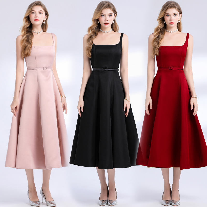 Evening Party Dress for Women, High-End Suspender Dress, French Waist-Cinching Elegant, Fluffy Dress, Summer Dress Evening Party Dress for Women, High-End Suspender Dress, French Waist-Cinching Elegant, Fluffy Dress, Summer Dress
