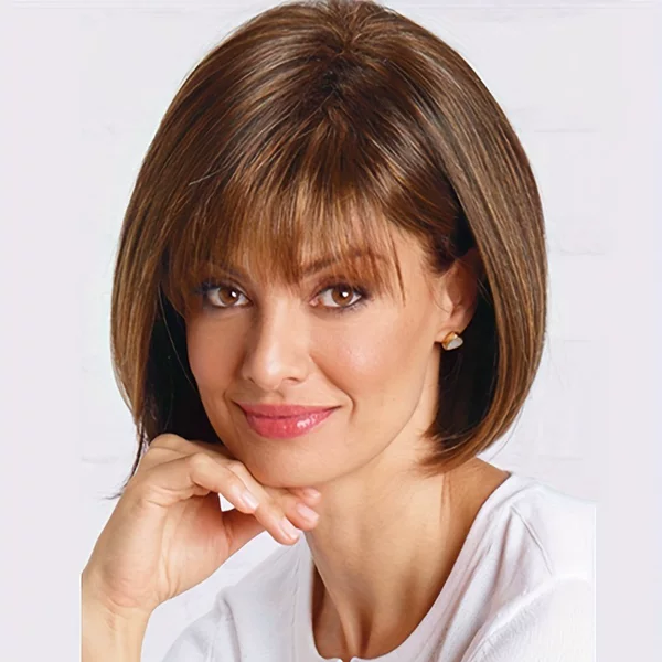 Amazon Cross-Border Bob Haircuts with Air Bangs, Short Hair Wigs, Stable Supply, In-Stock, Factory Wholesale