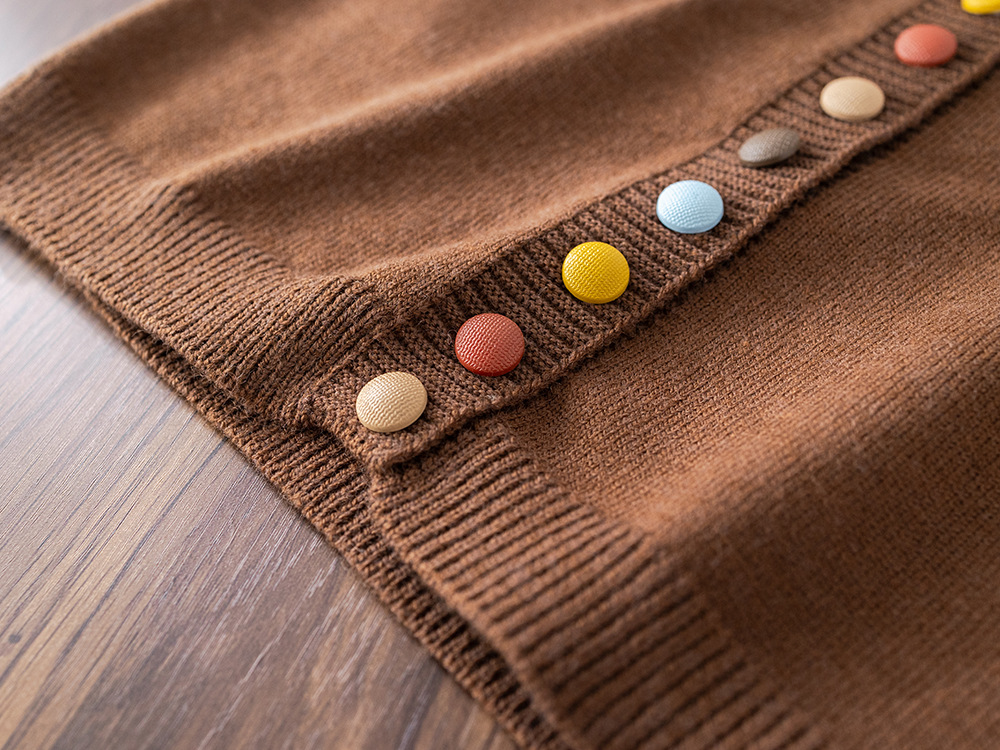 Ensemble trois pièces pour garçon, pull à boutons colorés, nouvelle collection printemps-automne 2025, tenue élégante à manches longues pour bébé_voghion.com