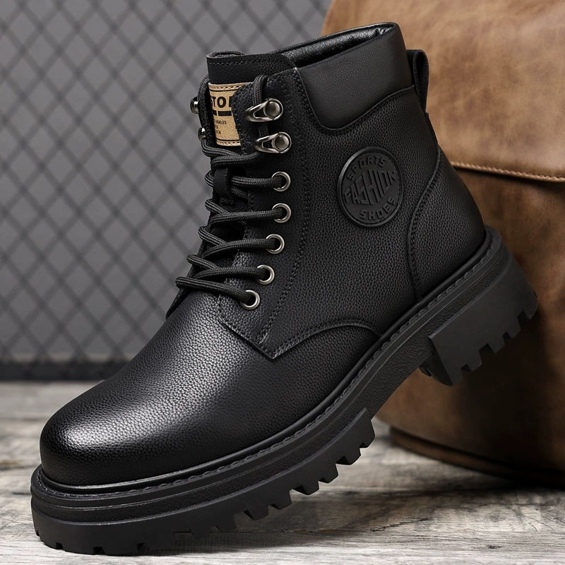 Martens, мужская теплая высокая обувь в английском стиле для отдыха, ботинки