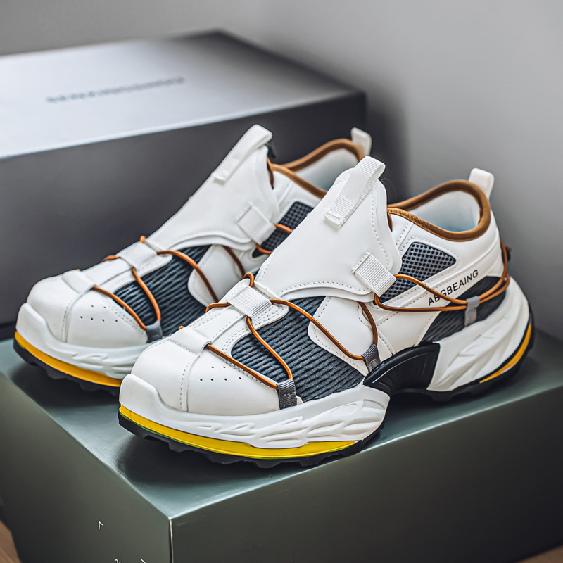 Zapatos de papá de alta gama casuales de moda para hombres, marca de moda de verano, zapatos al aire libre funcionales de nicho, zapatos deportivos transpirables de moda