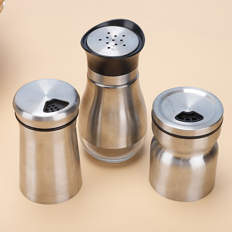 Fábrica suministrar directamente botella de condimento conjunto de material de barbacoa pimienta negra sellado botella de condimento de comino accesorios personalizados