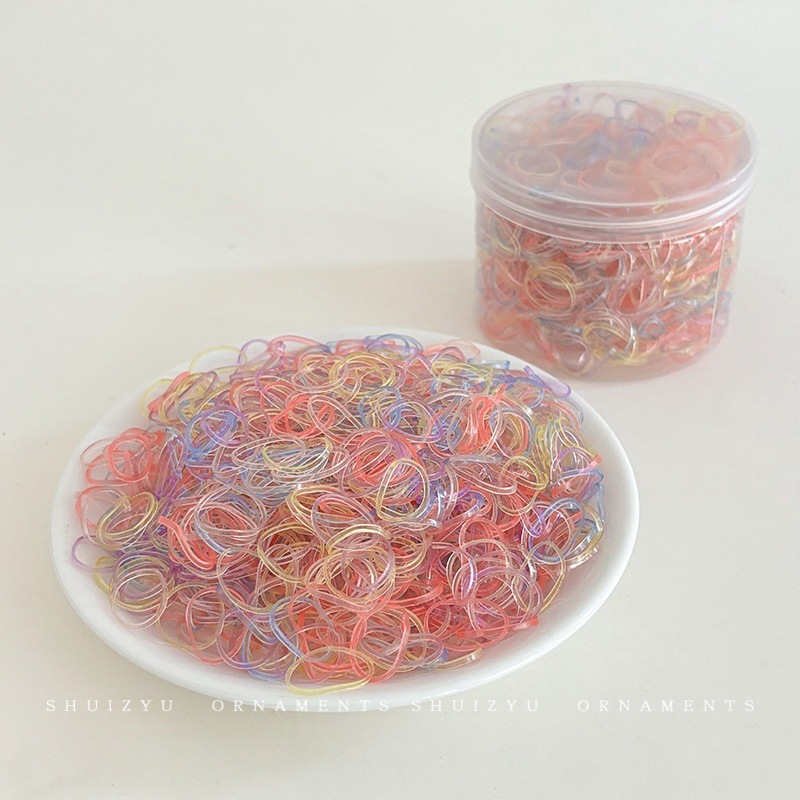 Banda de goma desechable negra para mujer no daña el cabello, lazo para el cabello, cuerda para el cabello alta elástica y duradera, cuerda para la cabeza para adultos, funda de cuero, accesorios para el cabello