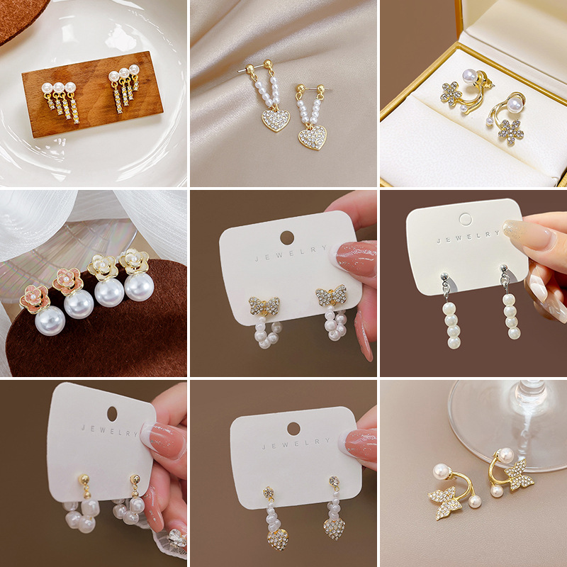 Elegant earrings pearl
