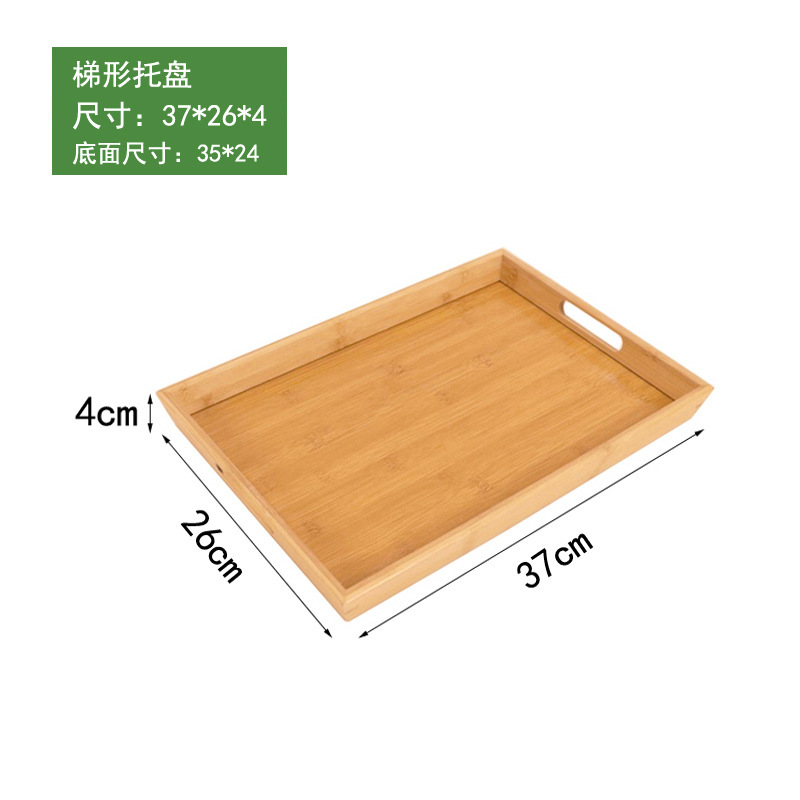 Paleta de productos de salón de belleza bandeja de madera bandeja de fruta de bambú bandeja de té de bambú bandeja de mezcla de aceite esencial rectangular