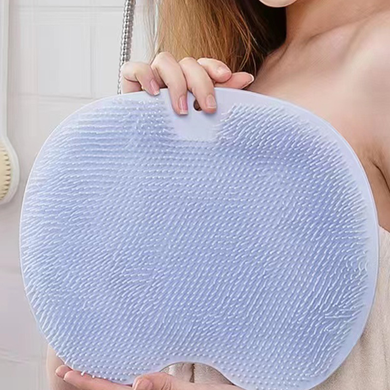 怠け者の足と背中をこする浴室背中マッサージバスマットシリコンバスマットプルバックストリップバスブラシフロアマット|undefined
