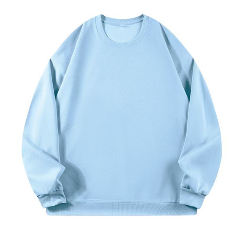 Cross-border factory spring and autumn American style sports crew neck sweatshirt wide-leg pants loose unisex solid color long suit
